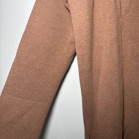 J. Crew Ella Open Front Long Sweater Blazer Dark Camel AD753 Size XSS Onversized - Picture 3 of 5